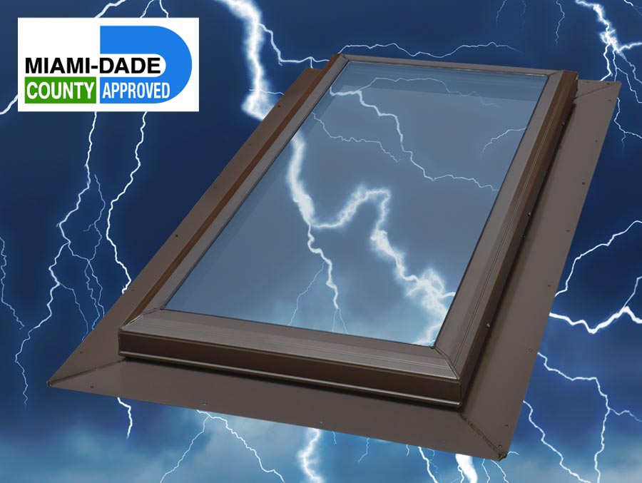 Kennedy Self Flashing Aluminum Glass Skylight Miami-Dade Approved