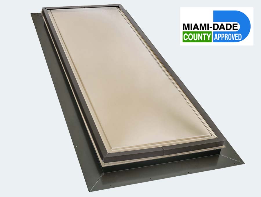 kennedy self flashing hurricane rated polycarbonate aluminum wood skylight