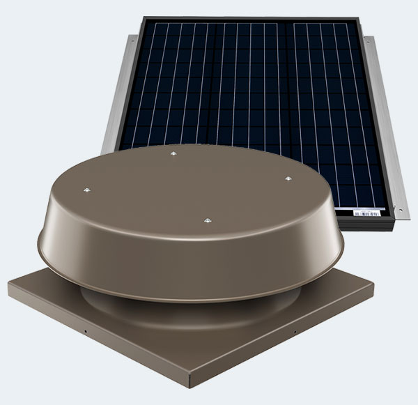 65 Watt Curb Mounted Solar Atic Fan Bronze