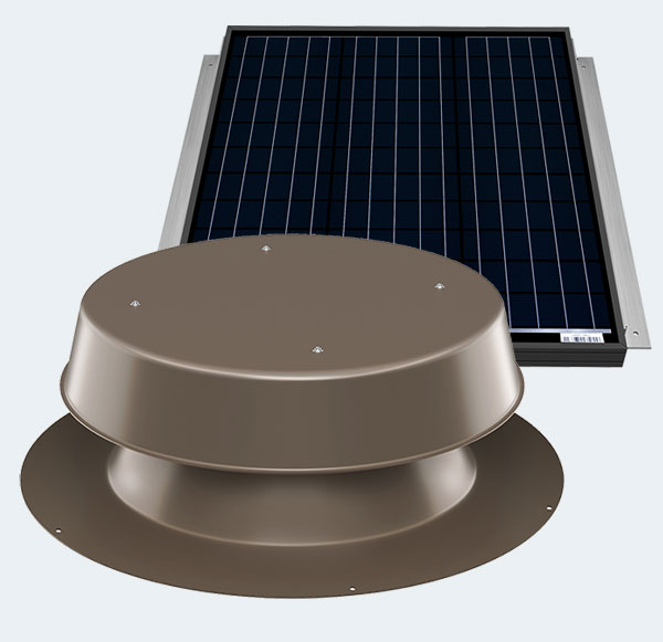 65 Watt Roof Mounted Solar Atic Fan Bronze