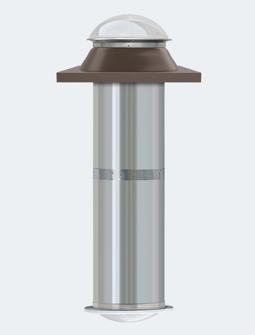 K series 10 inch curb mount tubular skylight model bronze